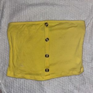 🌼Yellow Button Tube Top🌼